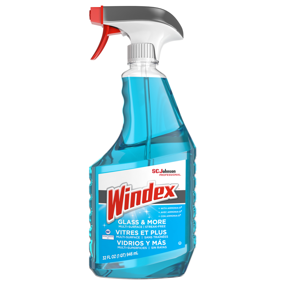 Windex® Fresh Scent Window & Glass Cleaner 32 FLOZ Multi Surface RTU Ammoniated 8/Case