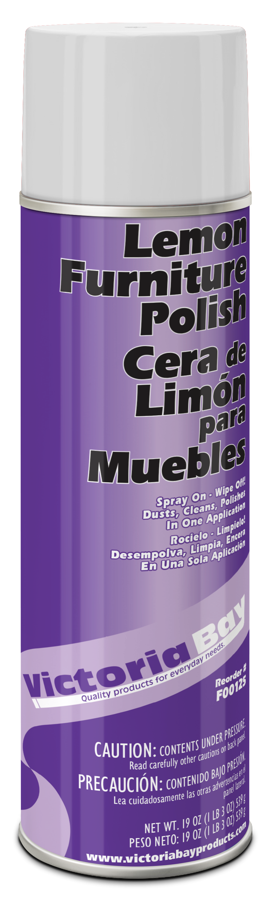 Victoria Bay Lemon Furniture Polish 19 OZ Aerosol 12/Case