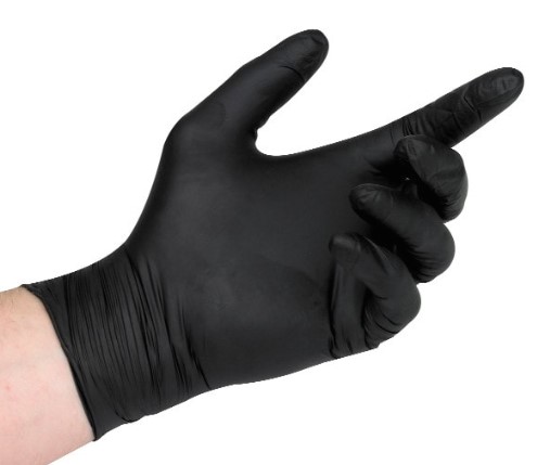 Examination Gloves Small (SM) Black 5MIL Nitrile Powder-Free 100/Box