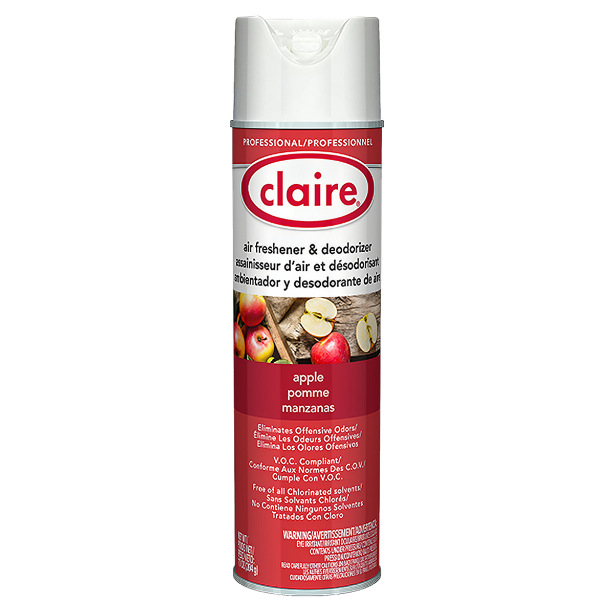 Claire Air Freshener & Deodorizer Apple Aerosol 20 FLOZ 12/Case