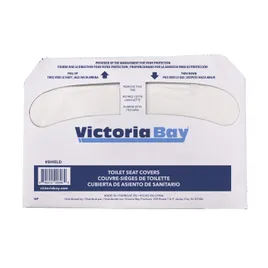 Victoria Bay Toilet Seat Cover White Half-Fold 5000/Case