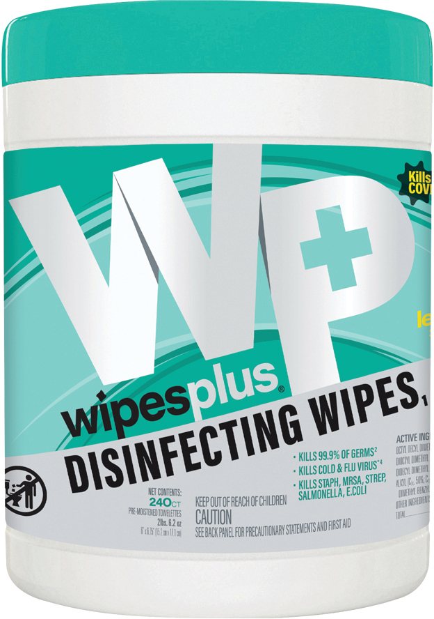 WipesPlus® Fresh Scent One-Step Disinfectant Multi Surface Wipe Non-Ammoniated Bleach-Free 240 Count/Pack 12 Packs/Case
